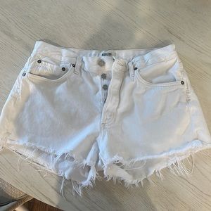 Agolde vintage white denim shorts, worn twice!